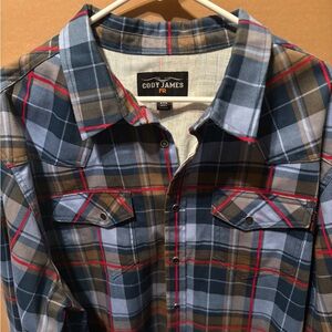 Cody James FR plaid flannel long sleeve button-down shirt Size 2XL